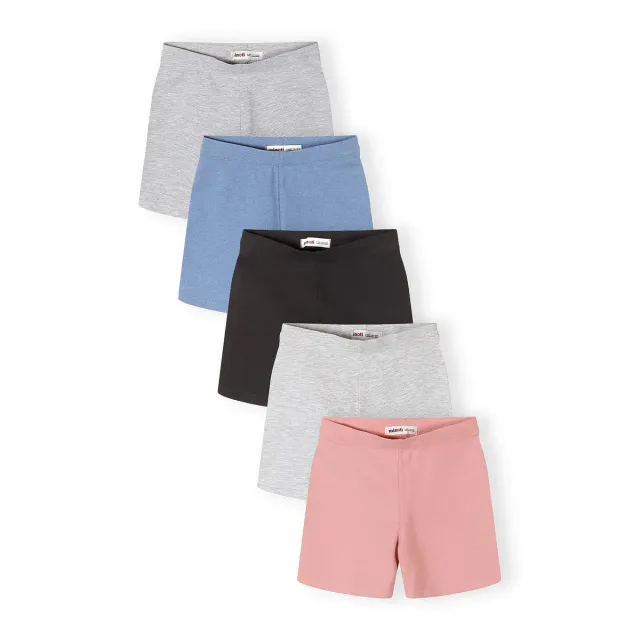 Minoti 44859 cykelshorts pige 5-pak mix elastan