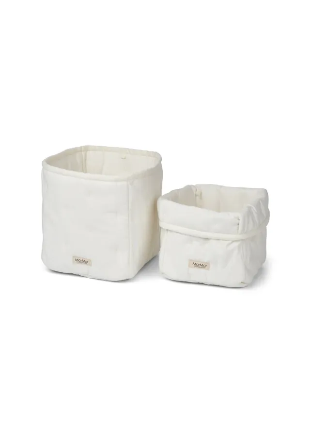 MarMar Copenhagen Nursery Storage Bags kurve Gentle White 2-pak