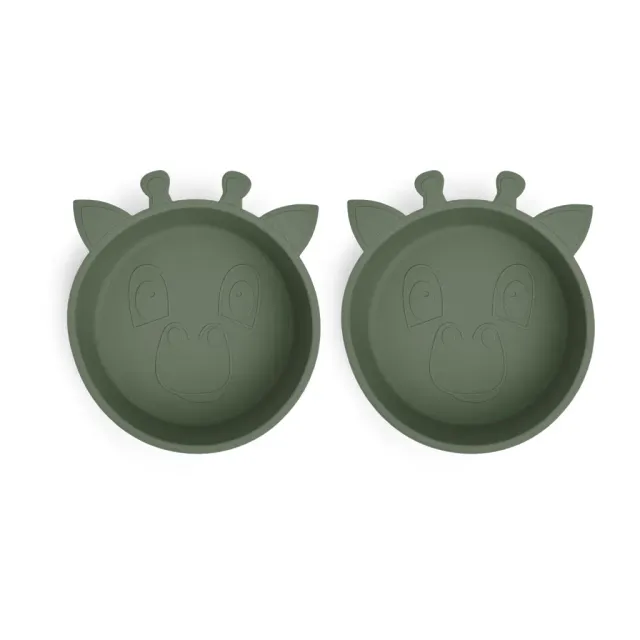 nuuroo Alex dyb tallerken 2-pak Dusty green silikone