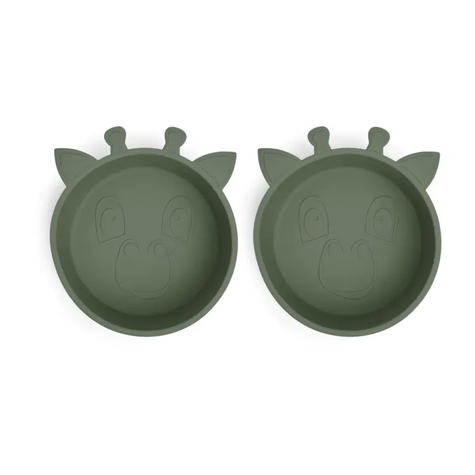 nuuroo Alex dyb tallerken 2-pak Dusty green silikone