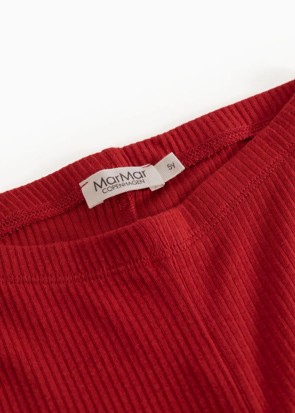 MarMar Leg leggings Cherry rib økologisk bomuld