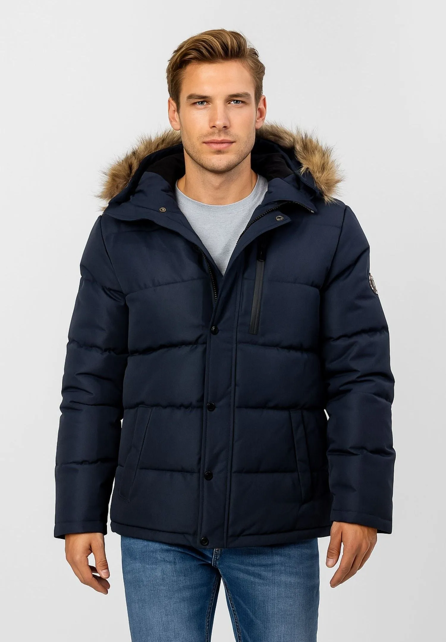 Minoti dynejakke herre marineblå polyester