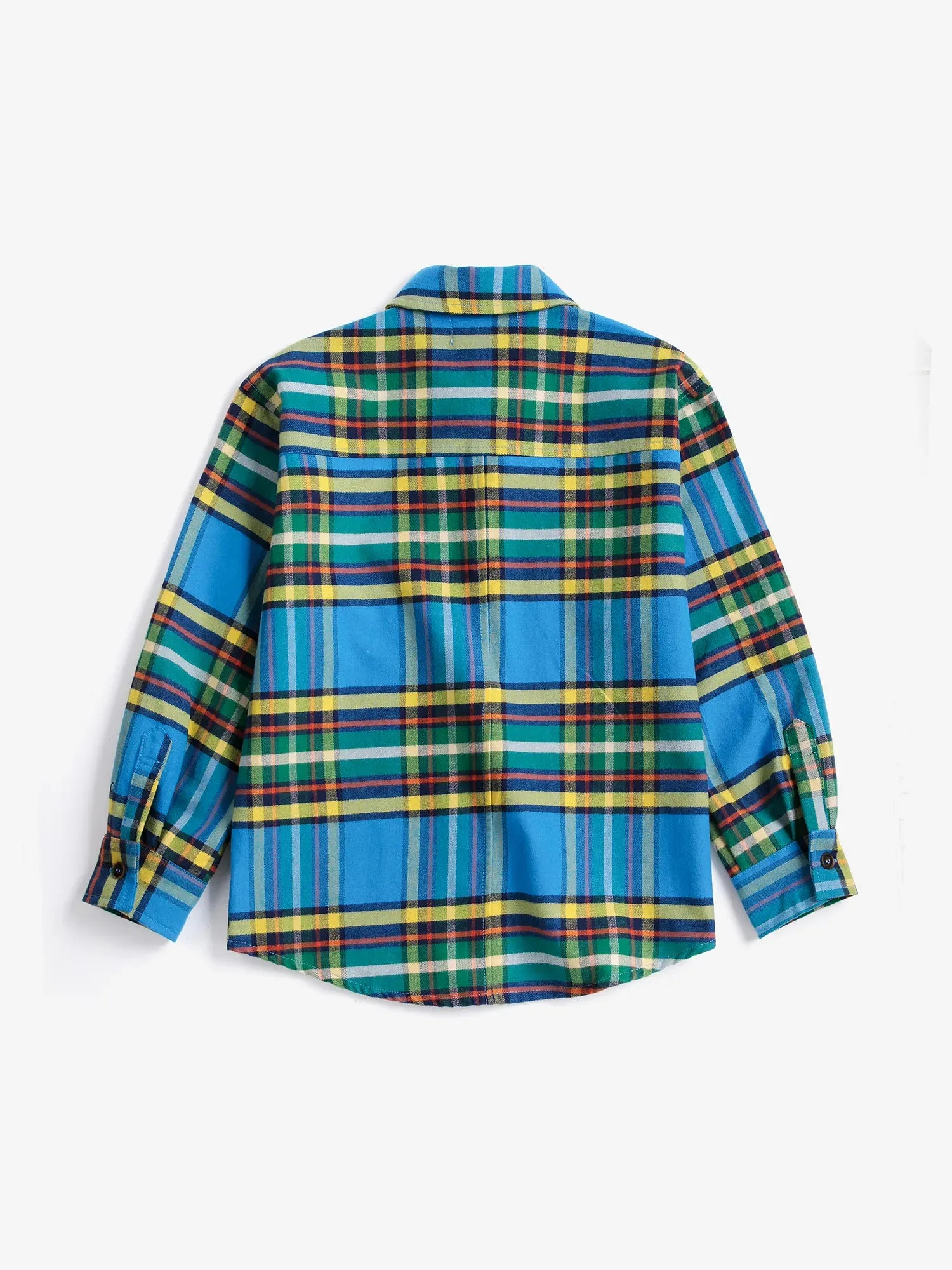Bobo Choses Tartan All Over skjorte 2-3Y blå bomuld