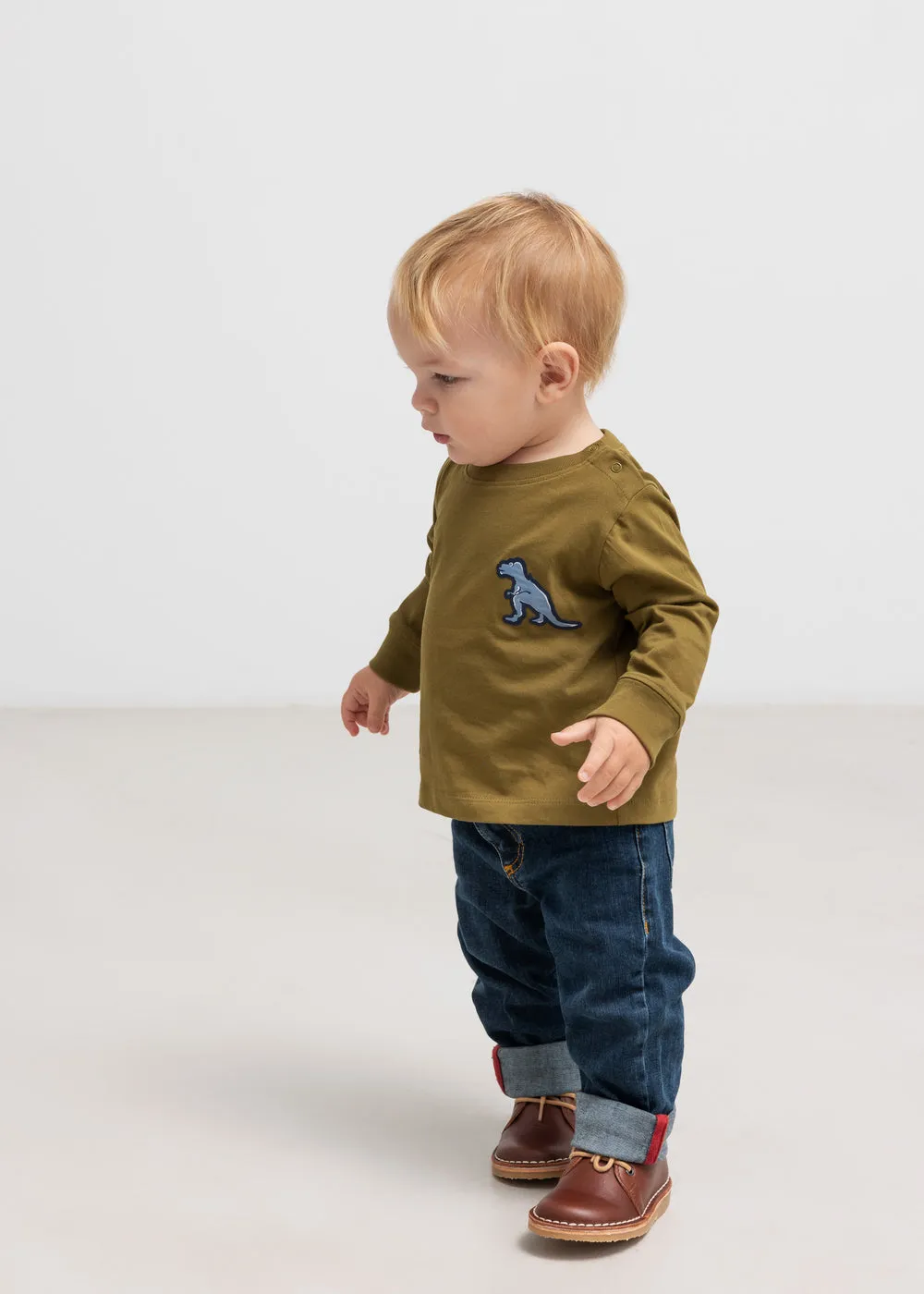 MarMar Tad B LS T-shirt Dino Patch bomuld
