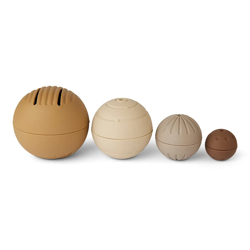 nuuroo Neo aktivitetsbolde Brown mix silikone 4-pak