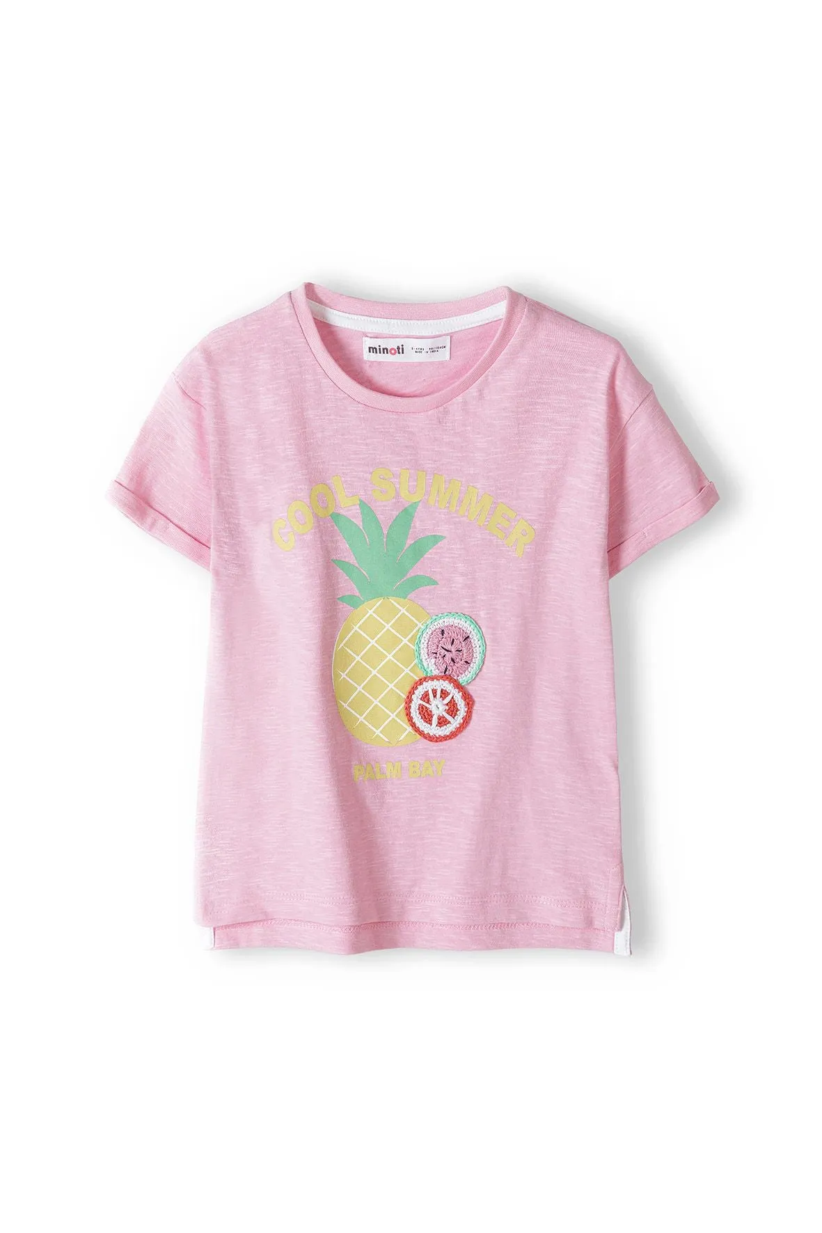 Minoti 38229 t-shirt til piger lyserød bomuld
