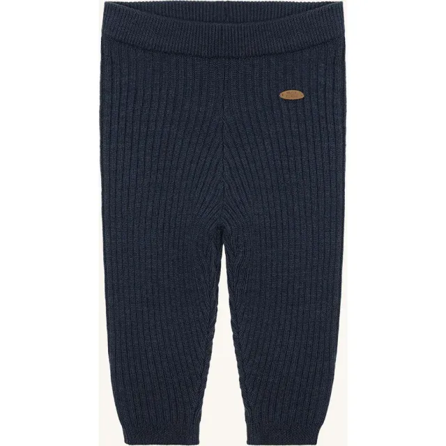 Hust & Claire Lui Wool Rib leggings blues merino uld