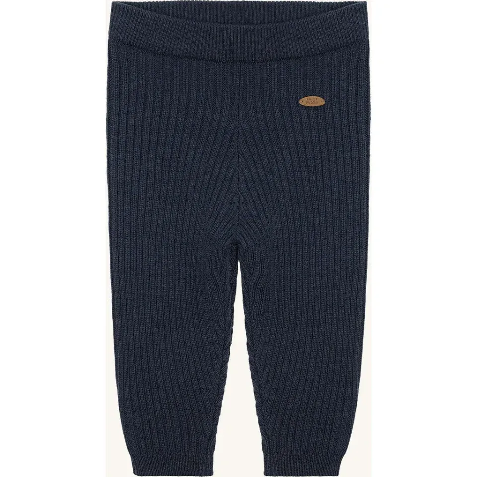 Hust & Claire Lui Wool Rib leggings blues merino uld