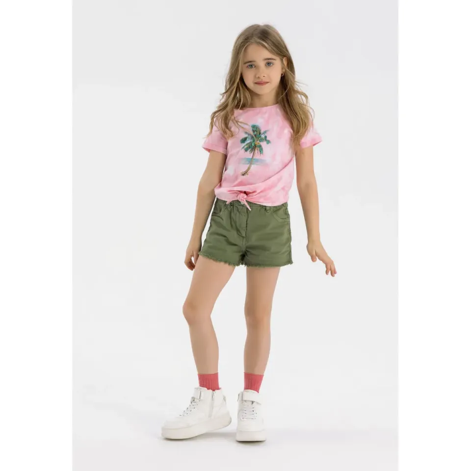 Minoti 38835 shorts khaki paperbag til piger