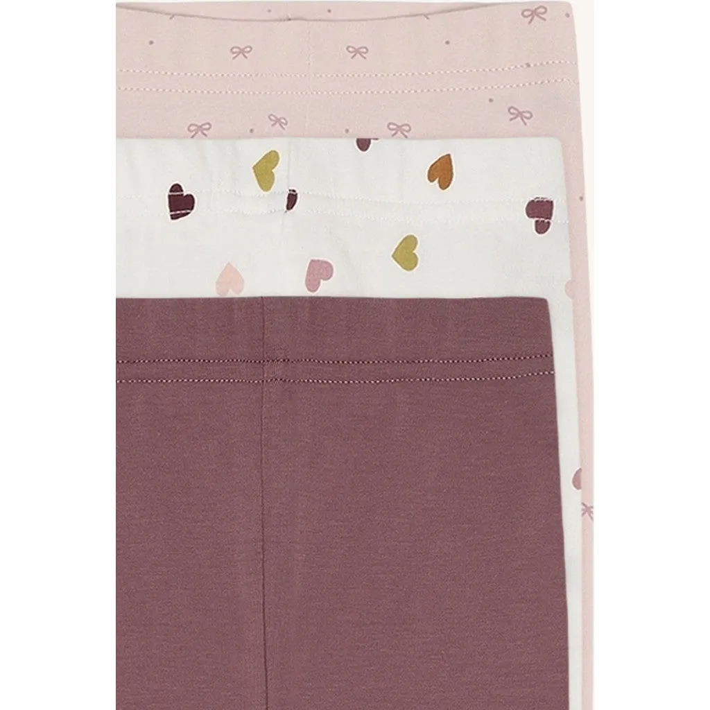 Hust & Claire Liva Bow leggings hushed pink 3-pak
