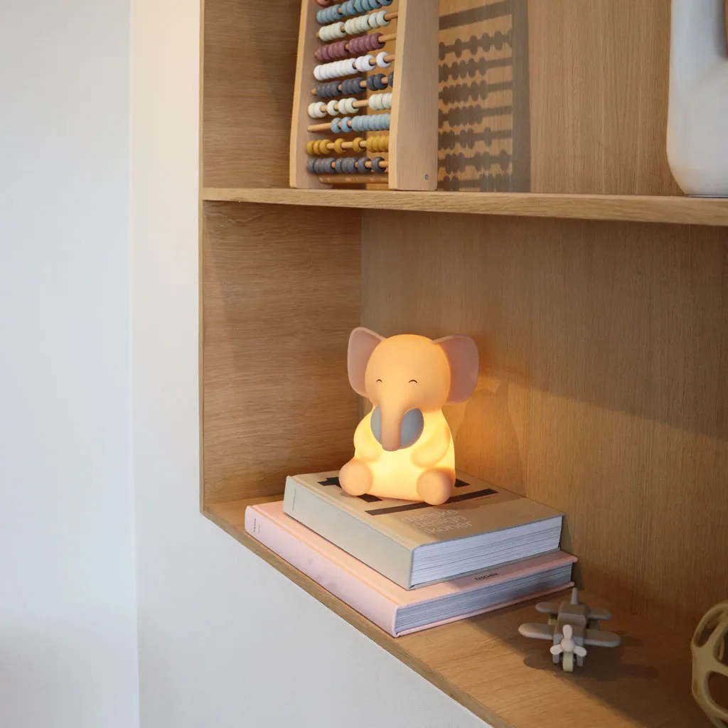 nuuroo Sigge natlampe elefant rose dust silikone