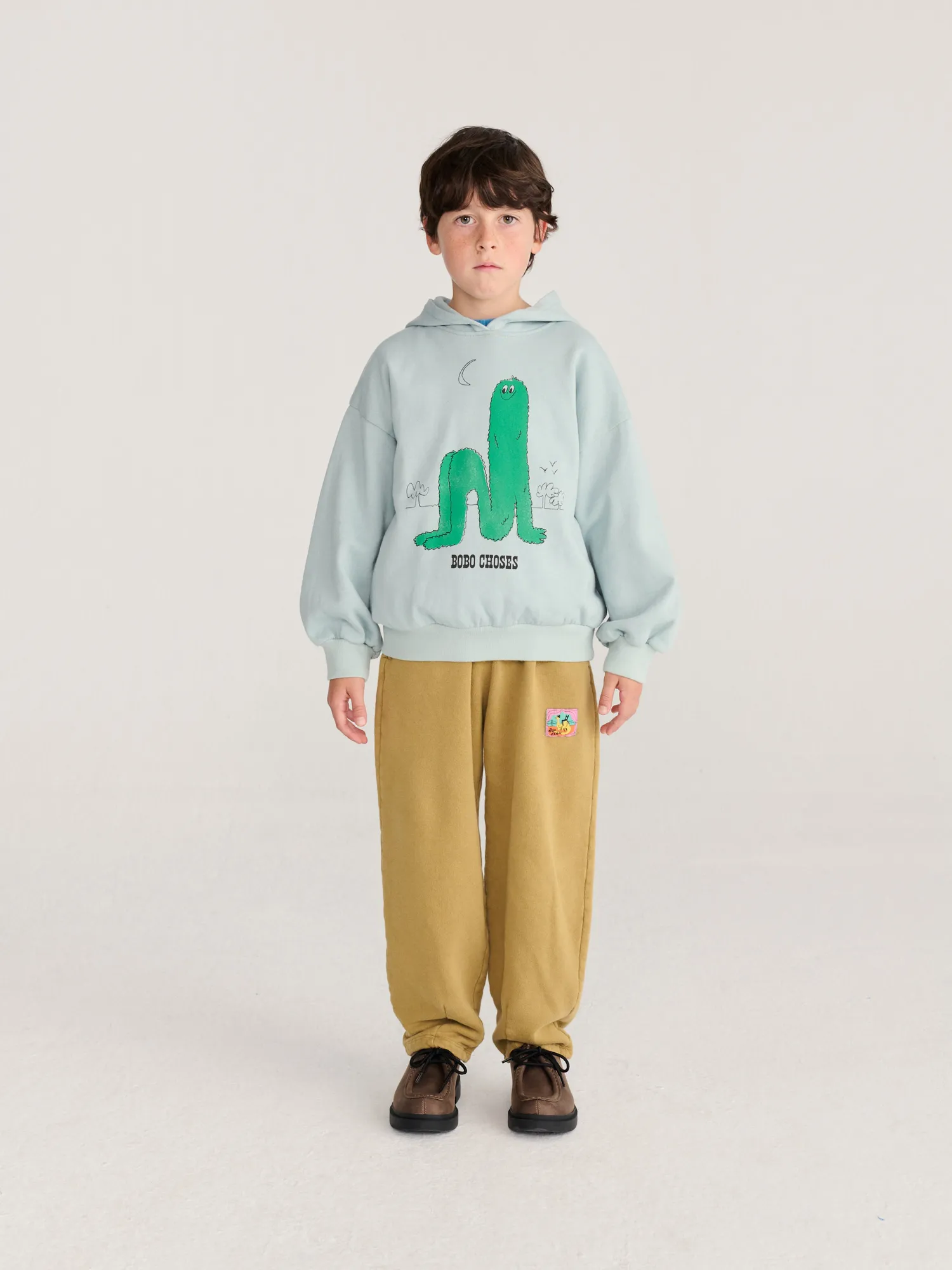 Bobo Choses Taxi Saurus Tag cocoon joggingbukser khaki økobomuld