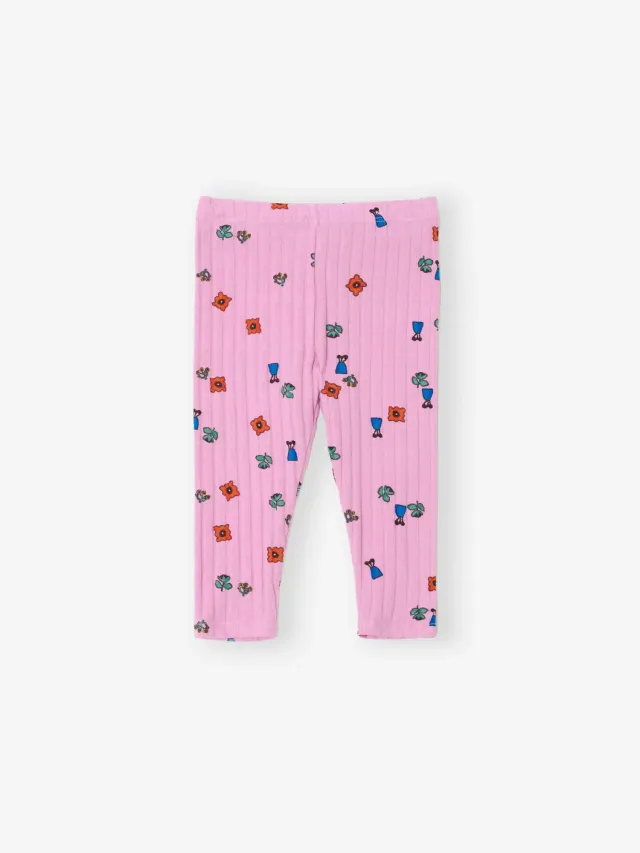 Bobo Choses Blossom all over leggings lyserød 3M bomuld
