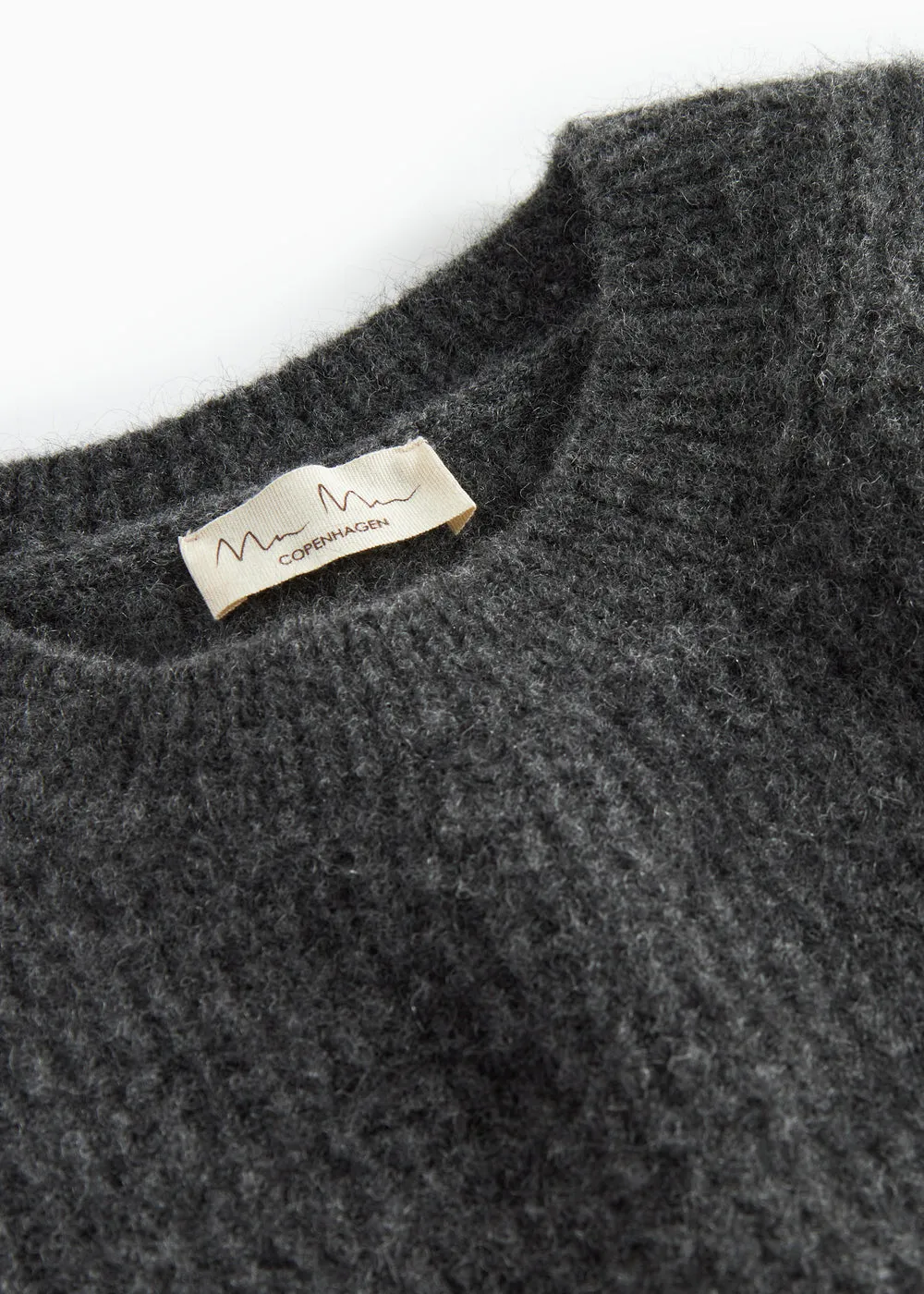 MarMar Trixa W strikbluse Dark Grey Melange varm