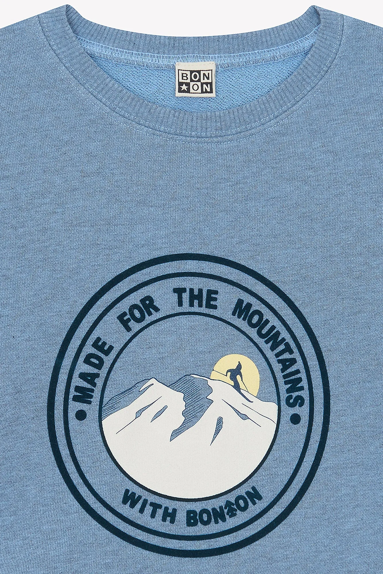 Bonton Smile Mountain sweatshirt blå bomuld