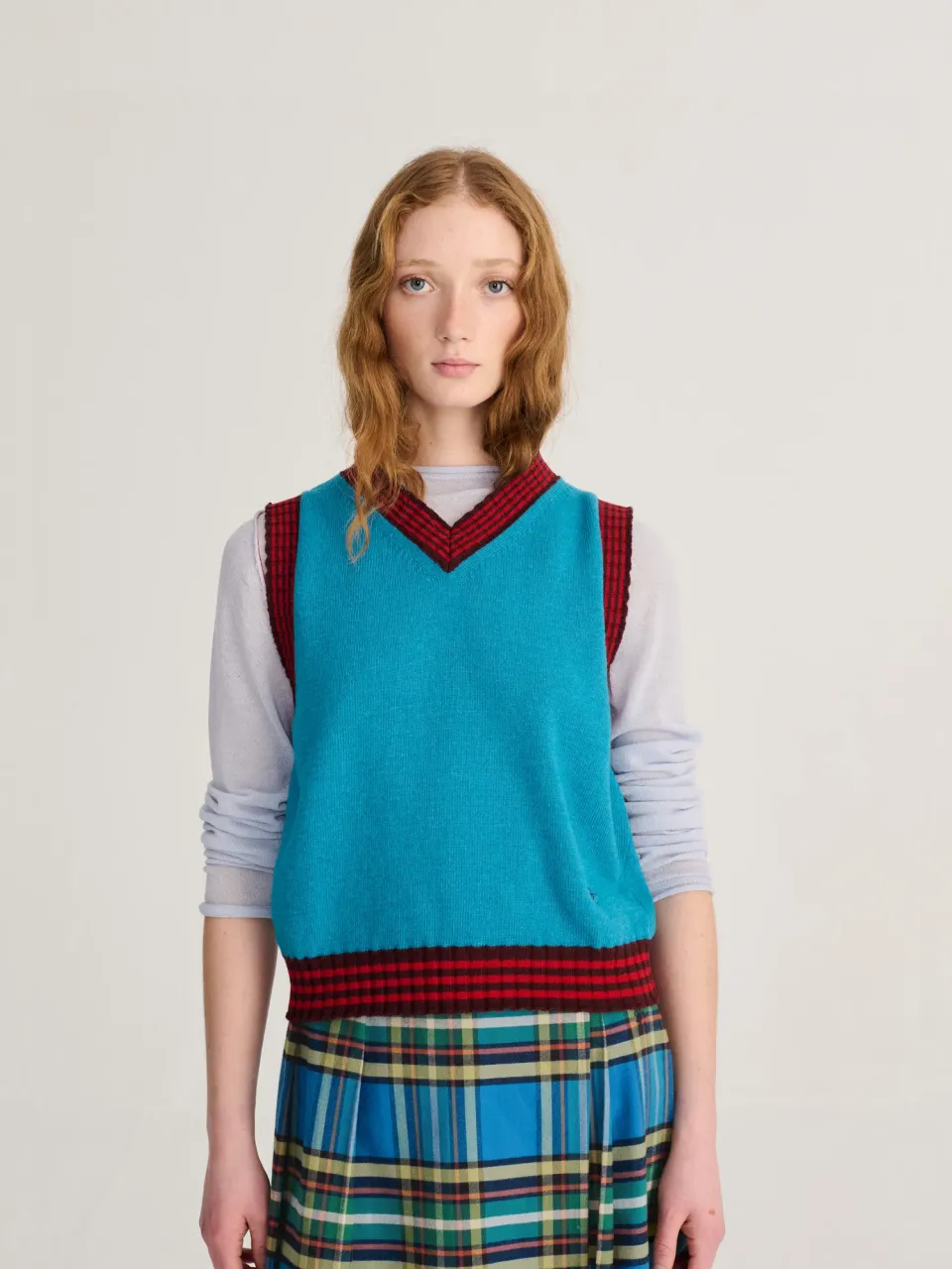 Bobo Choses All About Monsters strikvest bla uldblanding XS-XL
