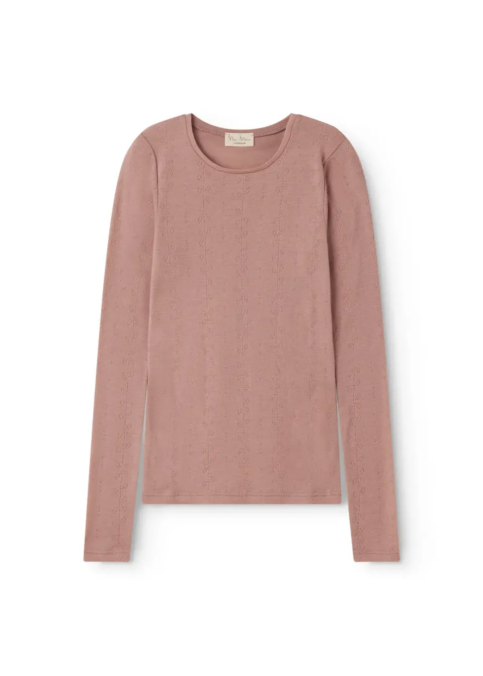 MarMar Tamra W Uld T-shirt Burnt Rose pointelle