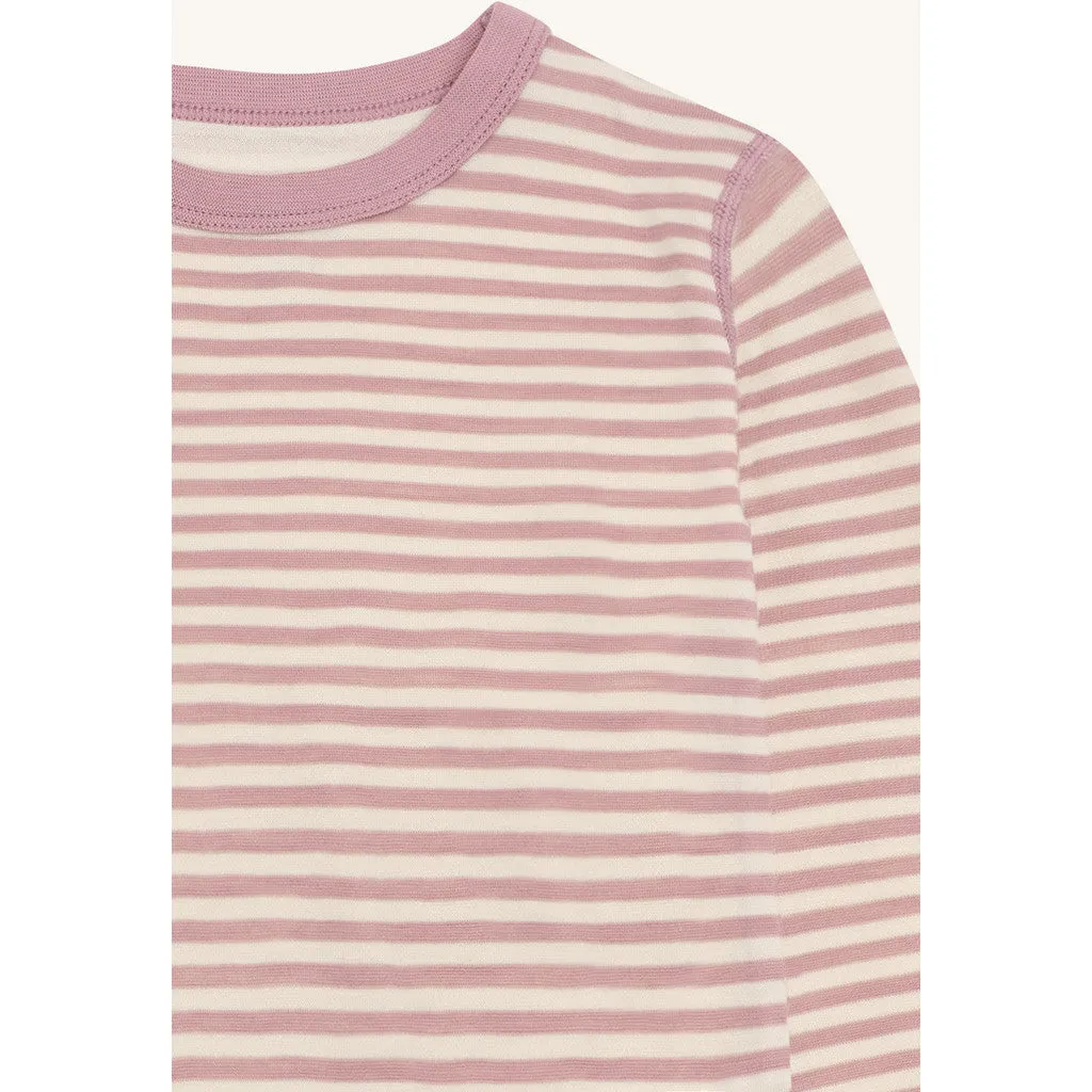 Hust & Claire HCAbba Silky langærmet bluse Heather uld
