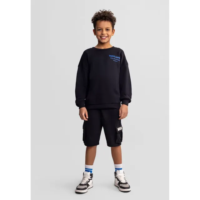 Minoti 44945 cargo jeansshorts til drenge 2-pak
