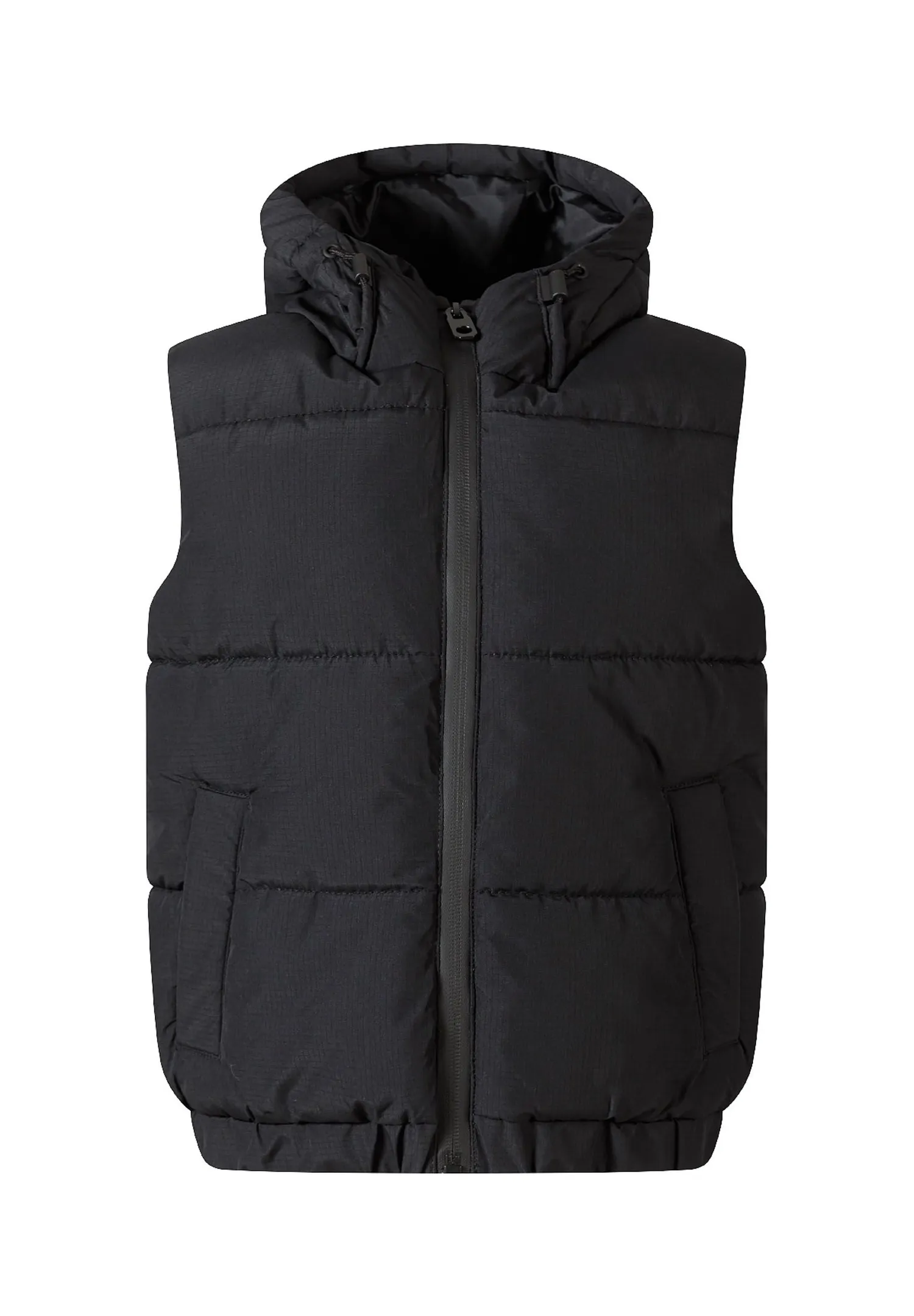 Minoti 43266 stepvest til drenge sort quiltet
