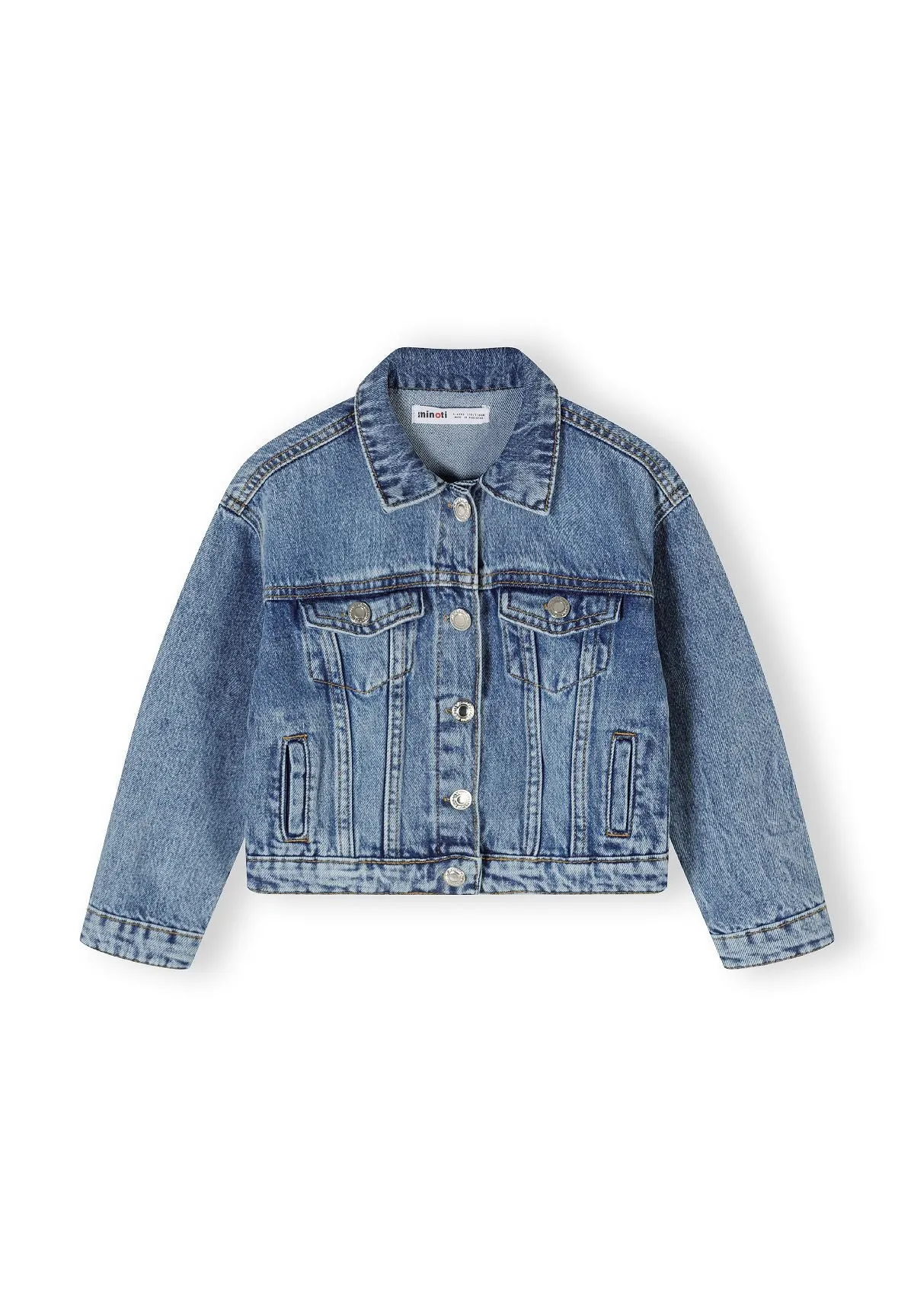 Minoti 42709 denimjakke blå oversized piger