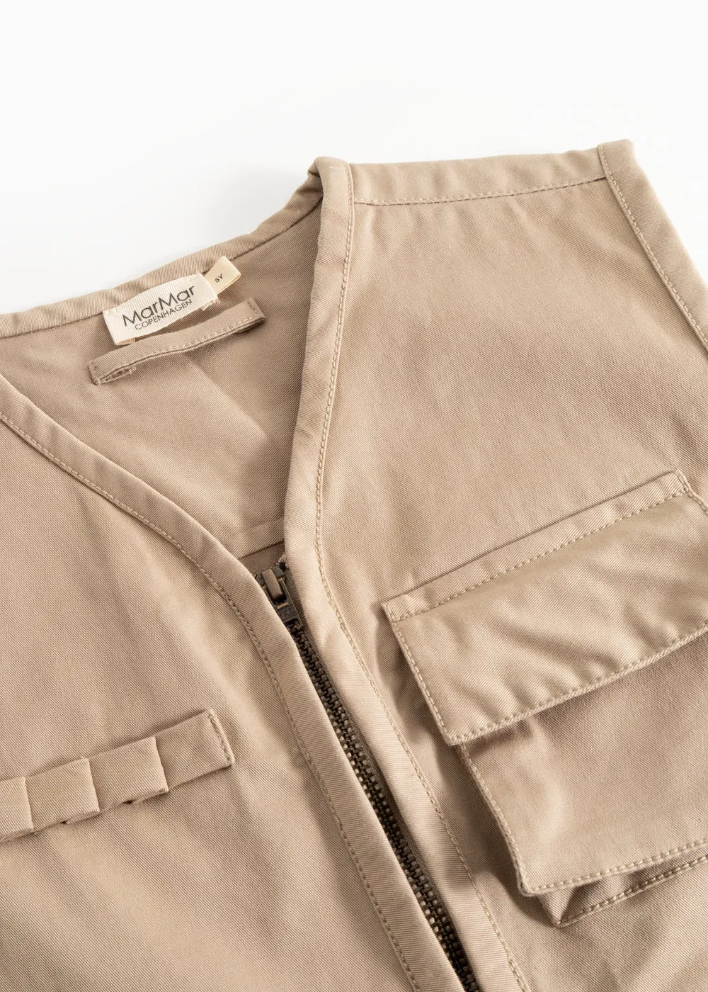 MarMar Jarlo vest Muddy chino twill