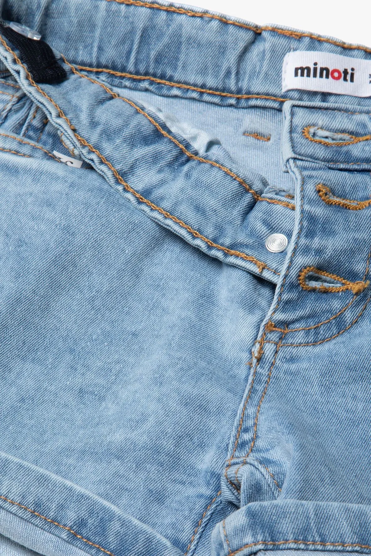 Minoti 38315 denimshorts pige lyseblå paillet