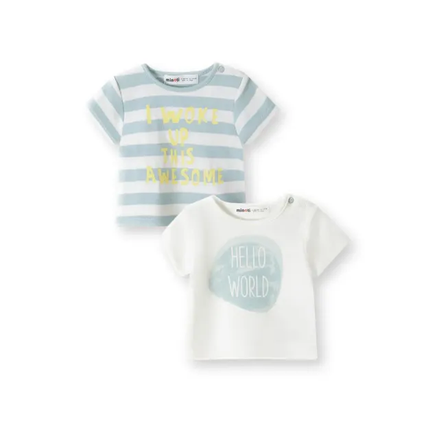 Minoti 38001 t-shirts baby 2-pak bomuld
