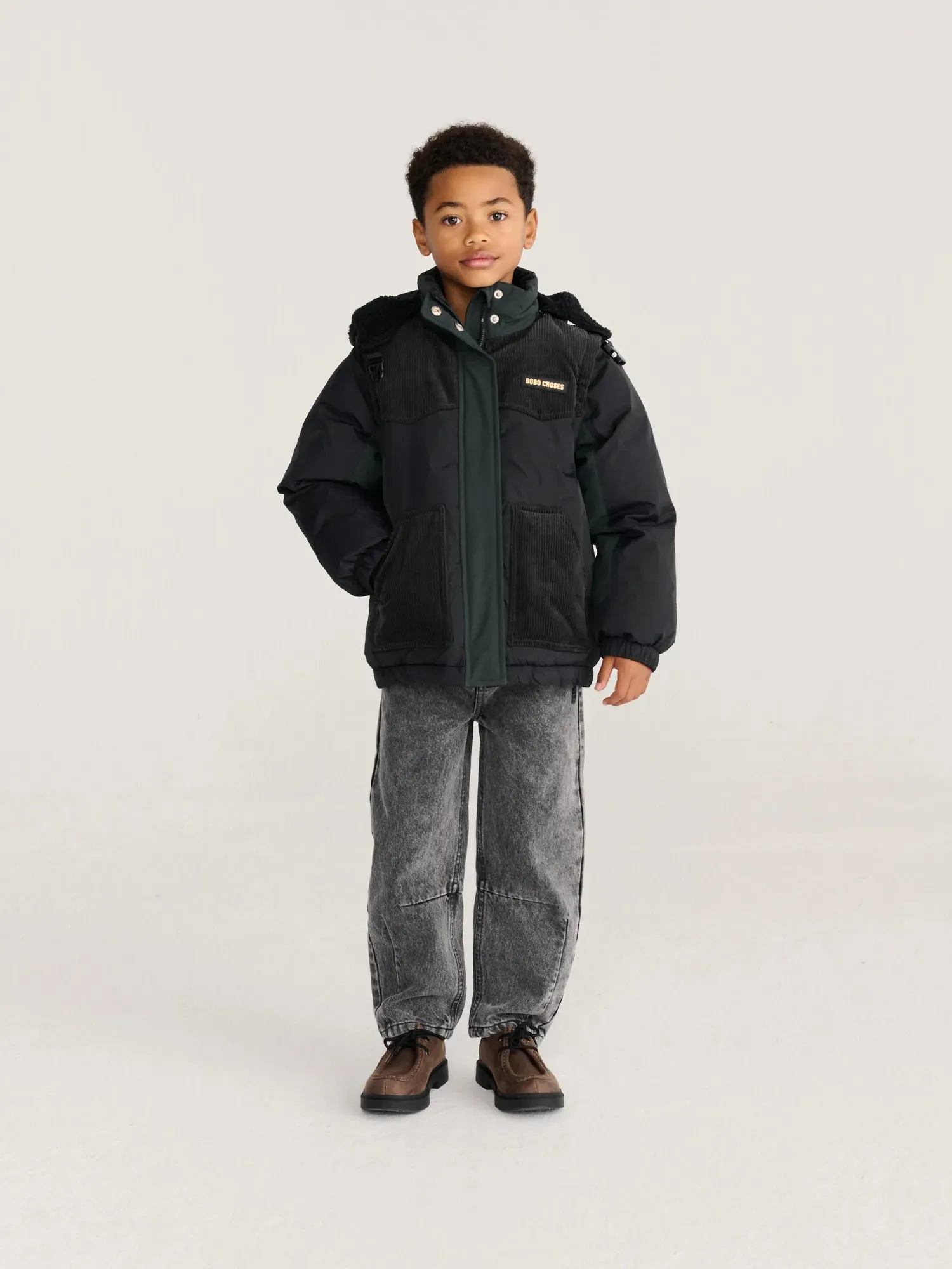 Bobo Choses All About Monsters padded anorak vinterjakke midnatsblå foret