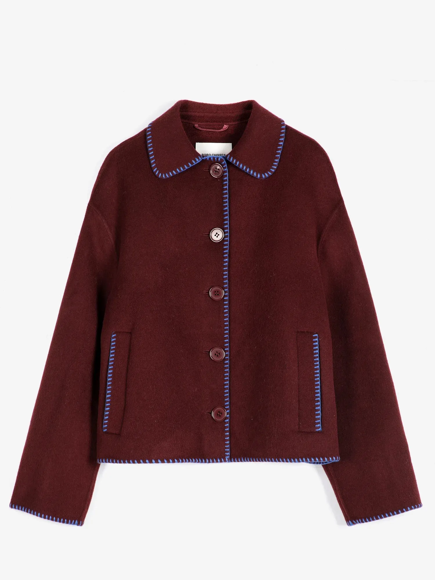 Bobo Choses All About Monsters uldjakke bordeaux XS