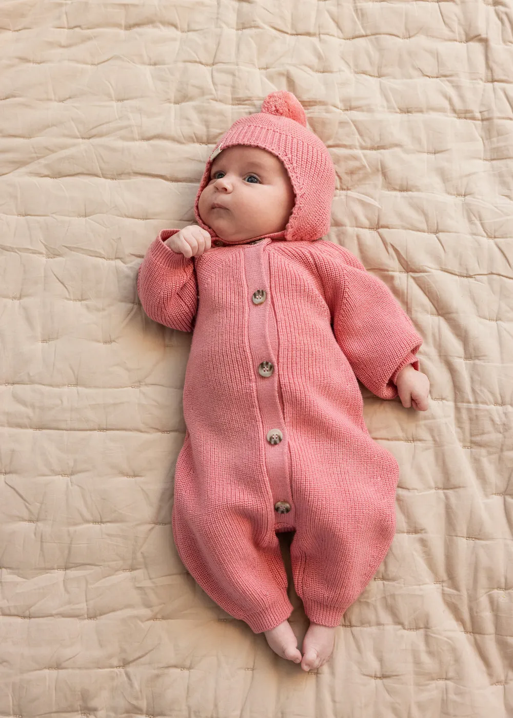 MarMar Aly Pompom strikhue Raspberry uldblanding