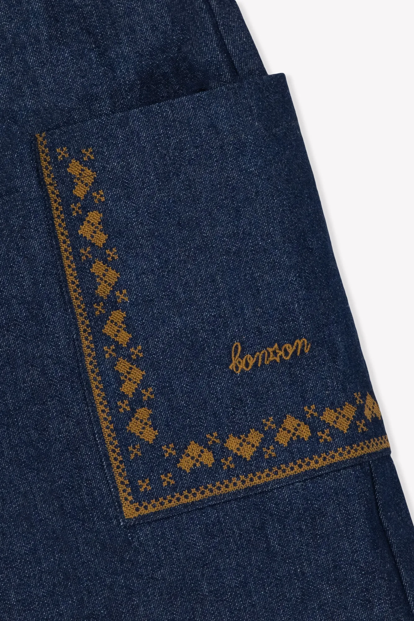 Bonton Ruche Chambray nederdel bomuld str 6A
