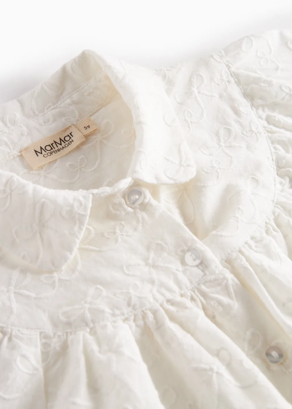 MarMar Copenhagen Trissa bluse White sløjfebroderi