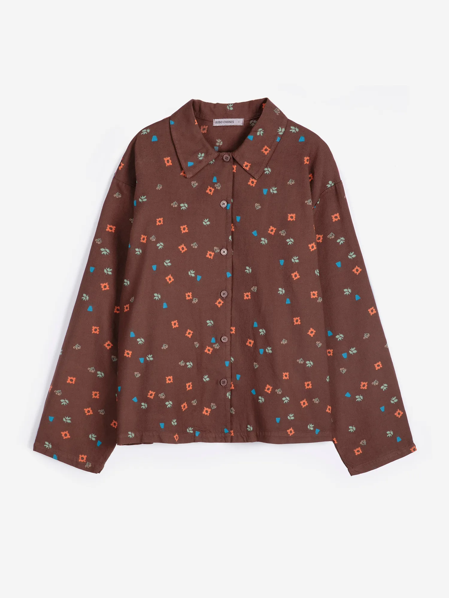 Bobo Choses Blossom fluid flannel nattøjssæt mørkebrun