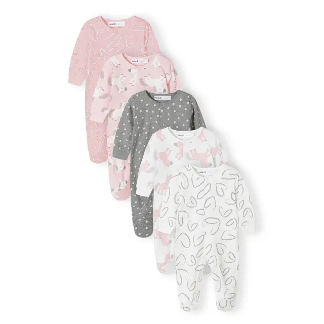 Minoti natdragt til baby 5-pak med print
