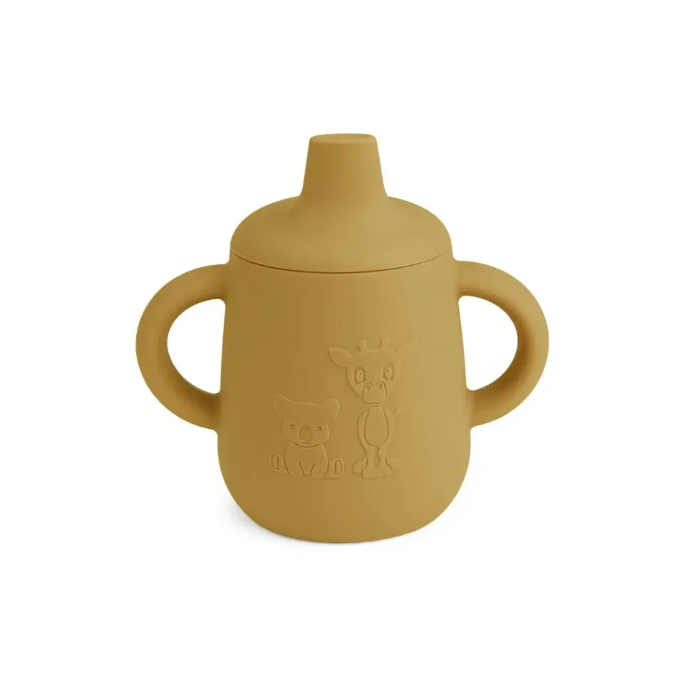 nuuroo Aiko silikonekop Dusty yellow 140 ml med tud