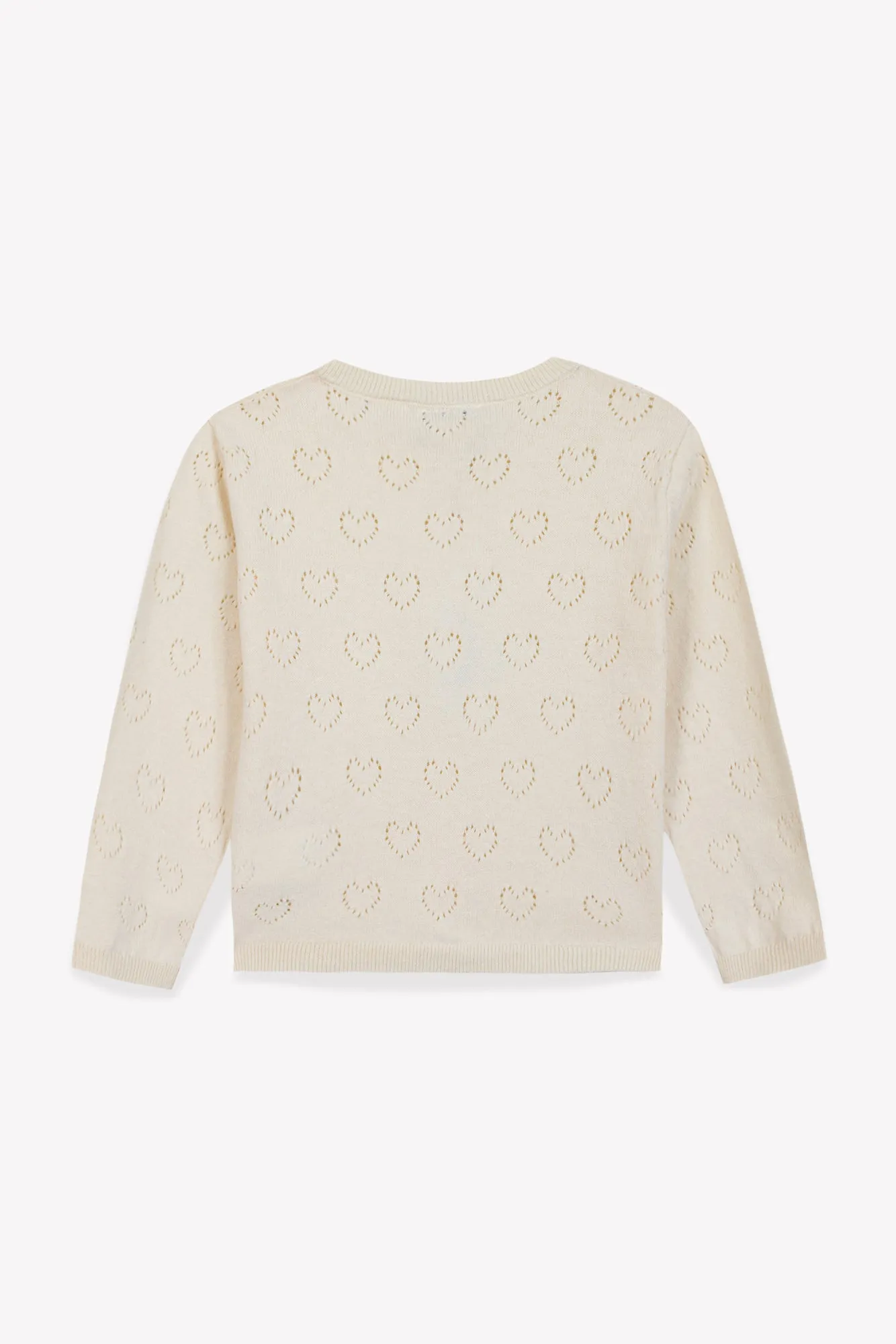 Bonton Lilou Milk cardigan bomuld cashmere hjerter