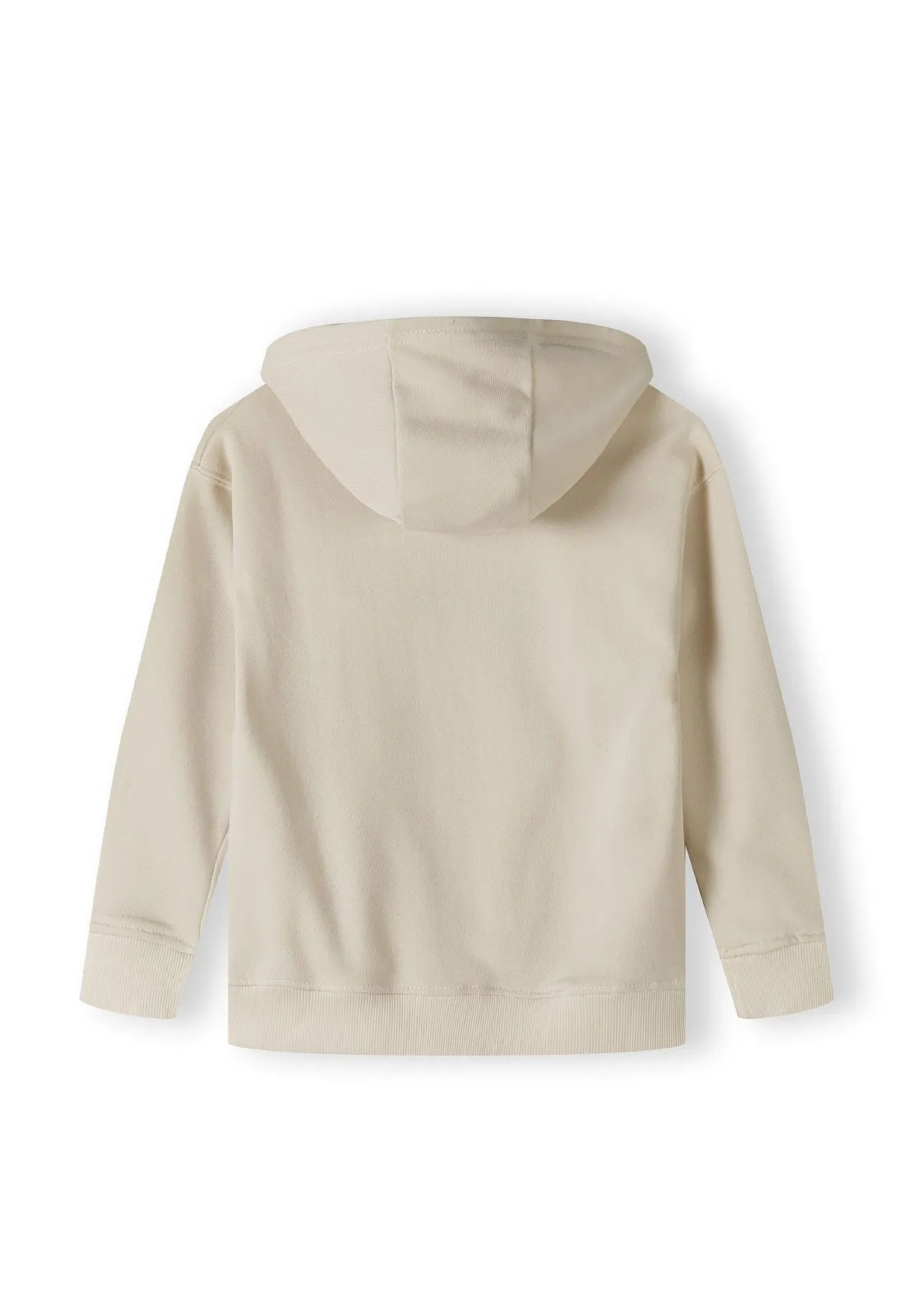 Minoti 42570 hoodie til drenge creme oversize bomuld