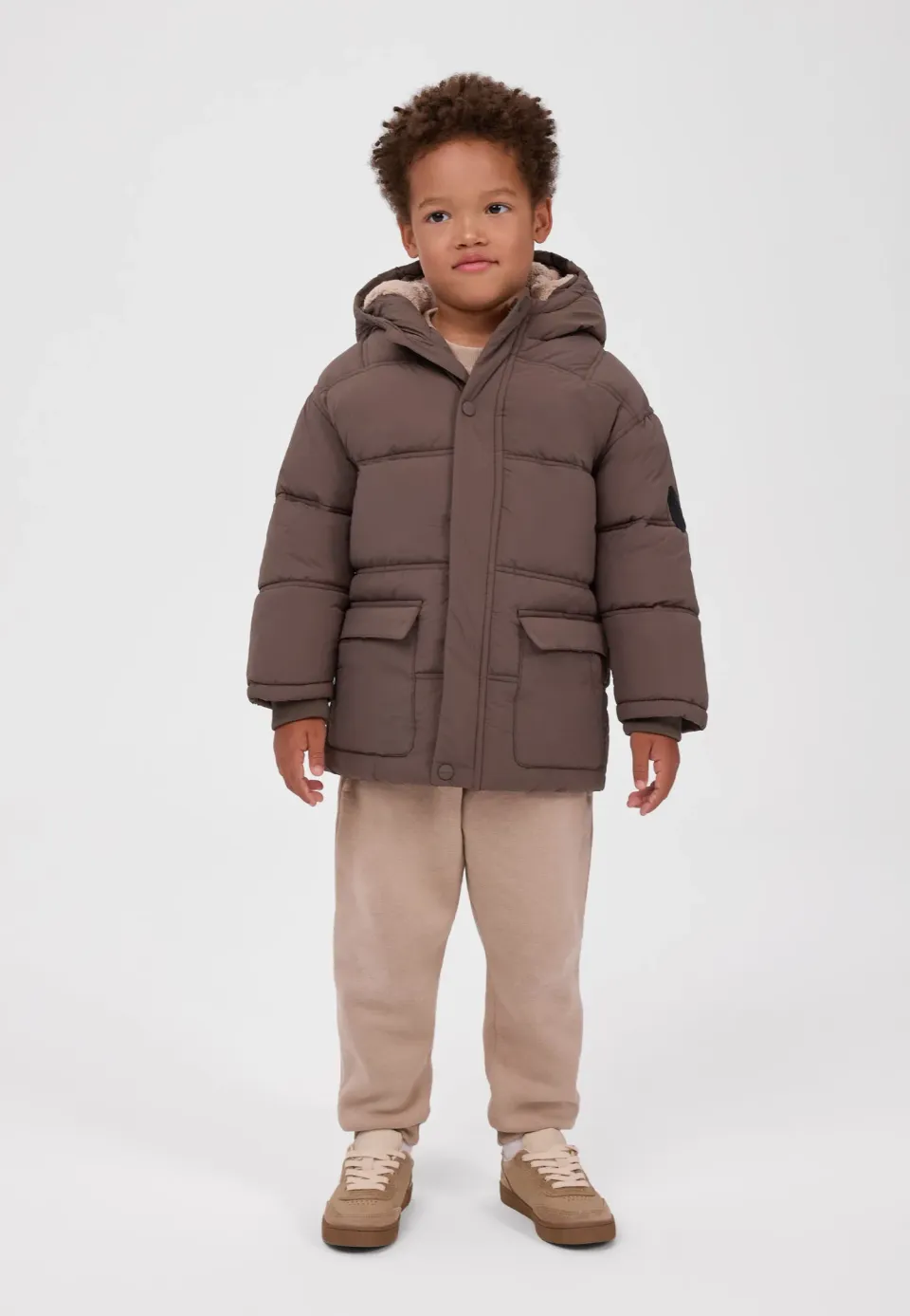 Minoti 45225 vinterfrakke brun teddyfoer