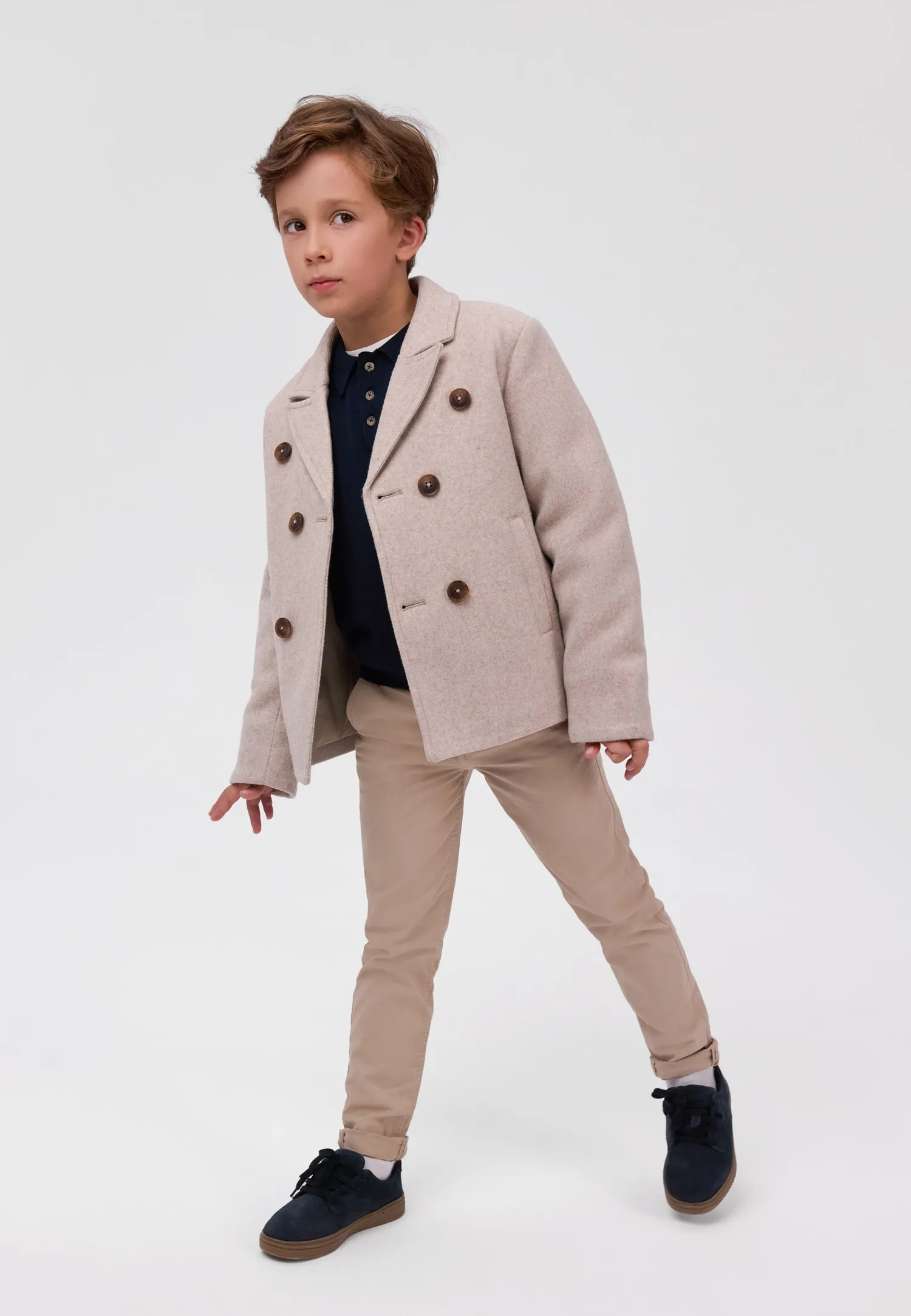 Minoti 43290 frakke sandbeige drenge