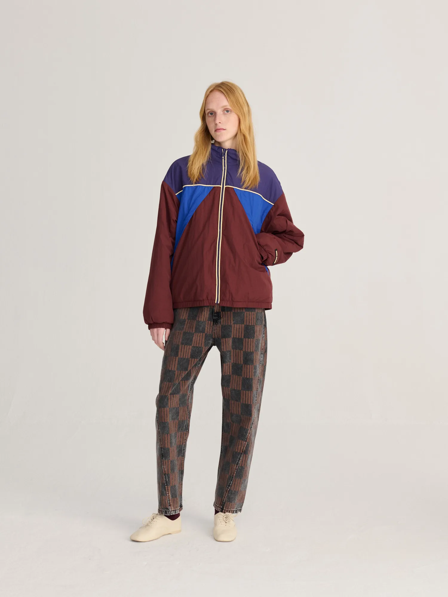 Bobo Choses Almost Moiré mom fit jeans M mørkegrå bomuld