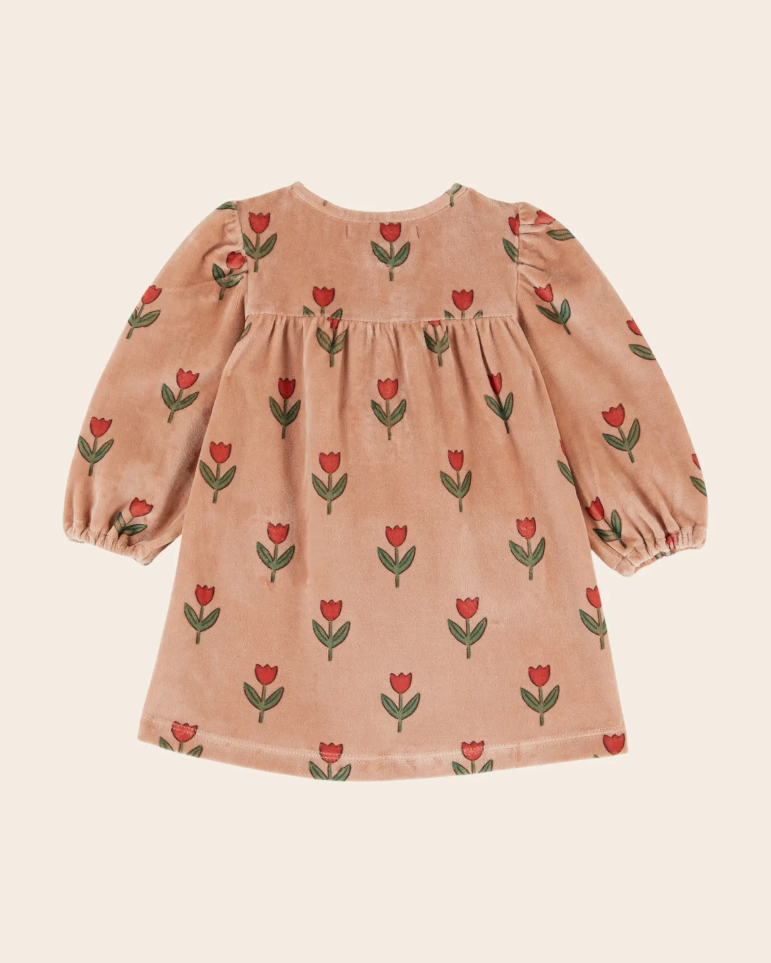 Emile et Ida babykjole velour lyserød tulipan