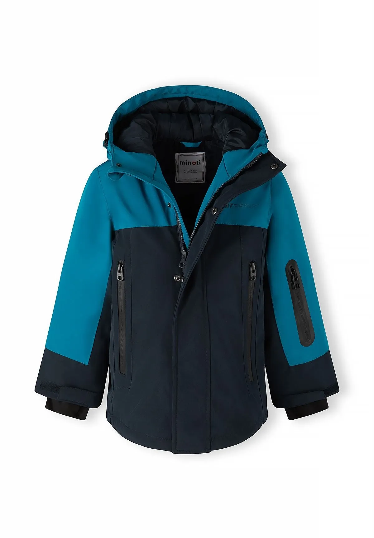 Minoti 45263 parka til drenge navy tommelhuller