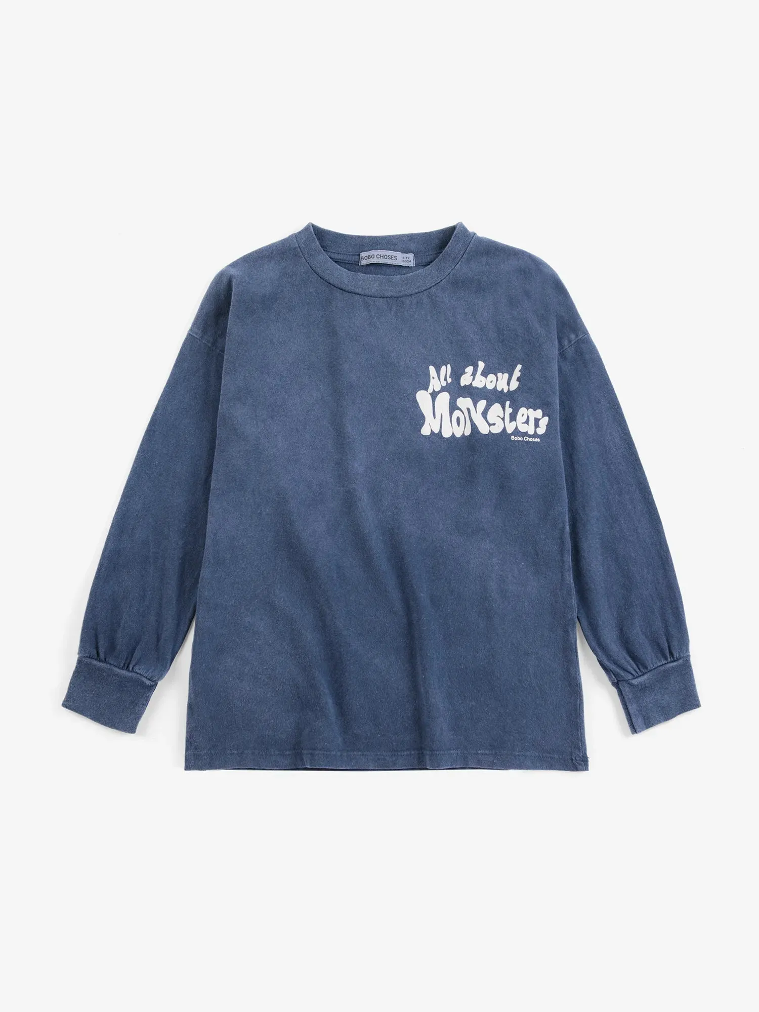 Bobo Choses All About Monsters T-shirt mørkeblå økologisk bomuld