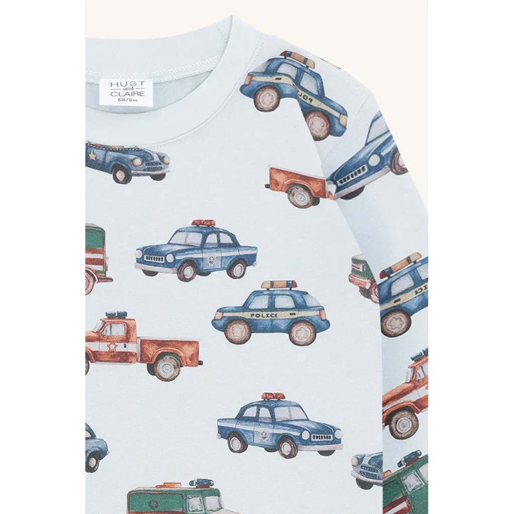 Hust & Claire HCAnton Policecars bluse Light Blue øko