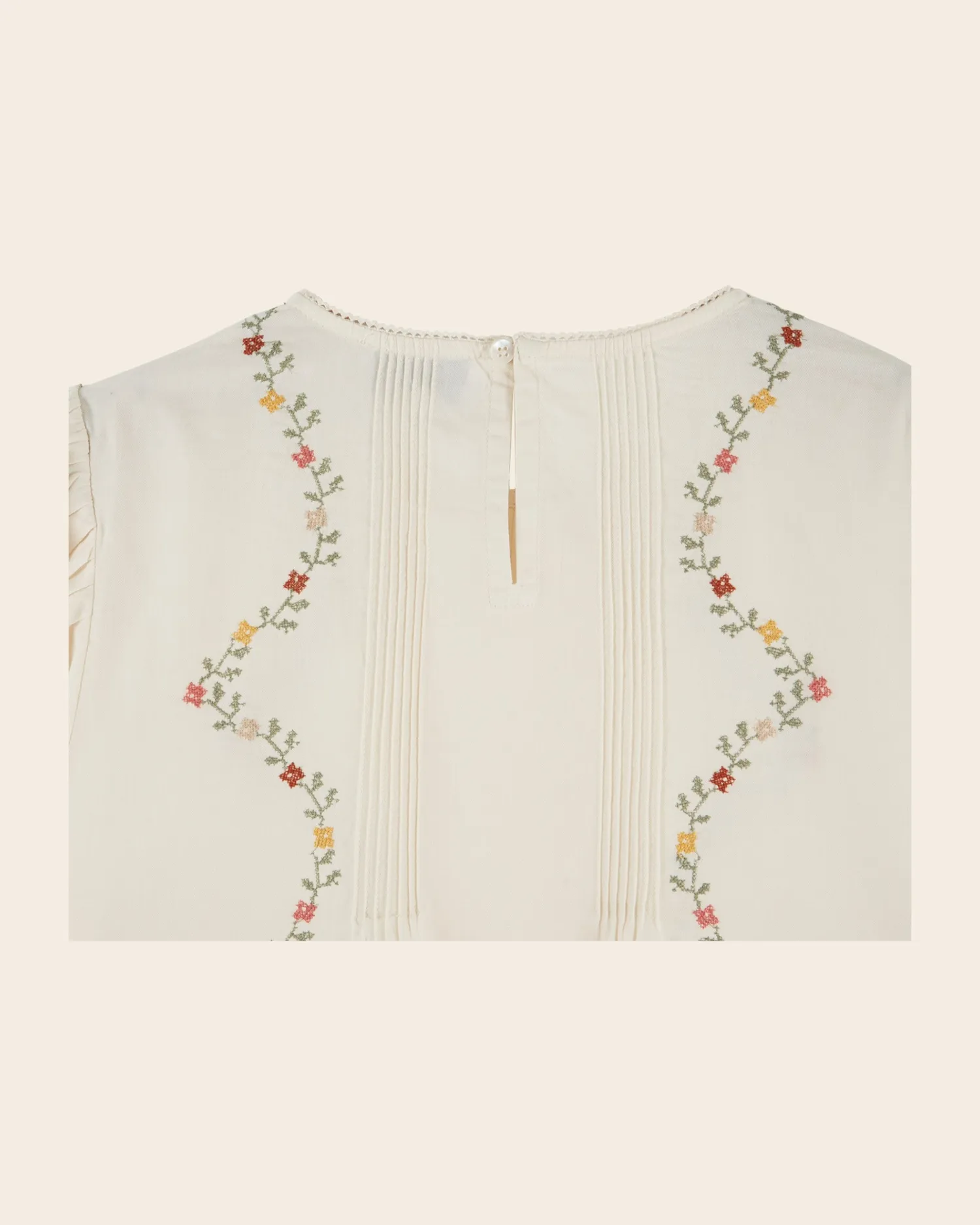 Emile et Ida Estelle blouse ecru broderet