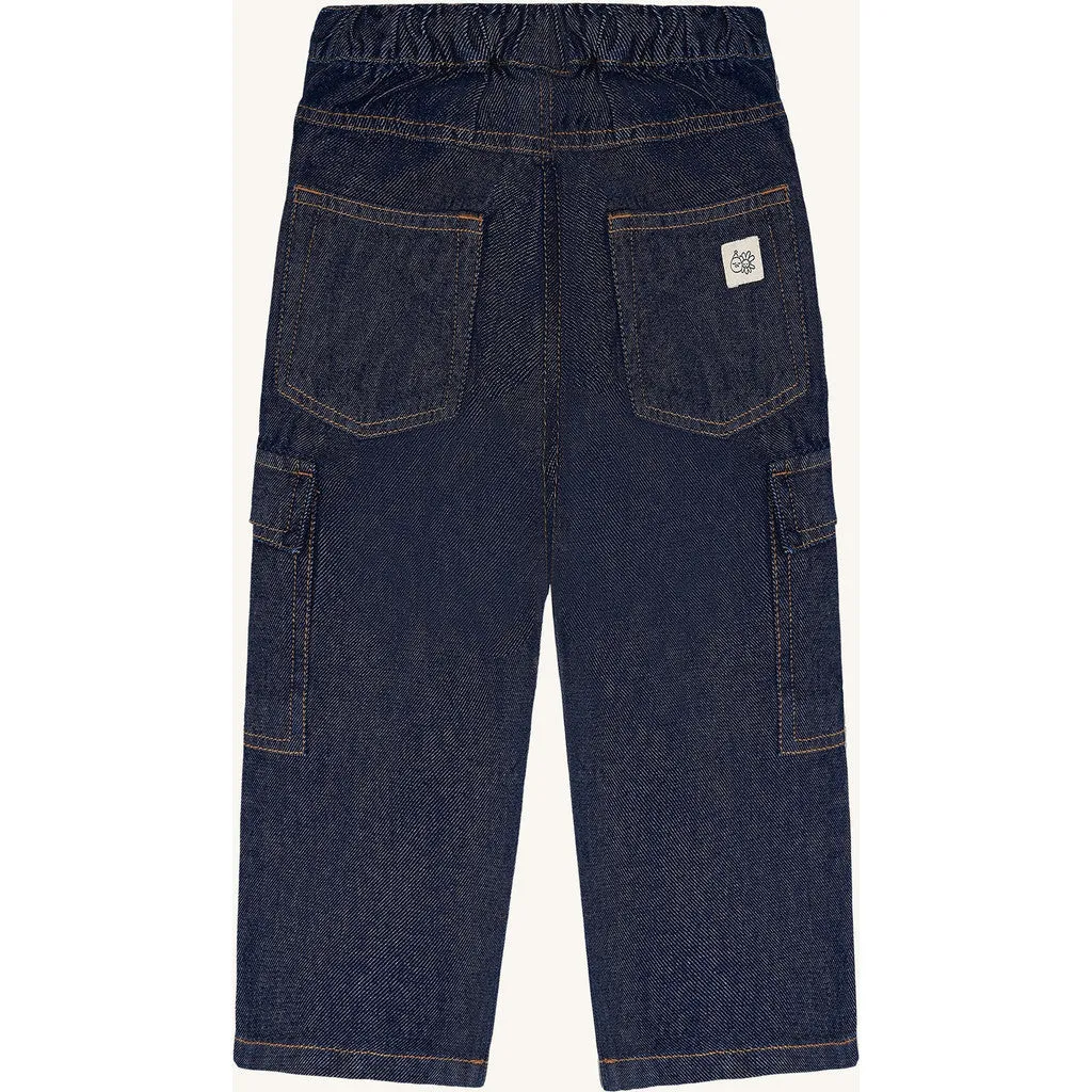 Hust & Claire Trevor cargobukser dark blue denim