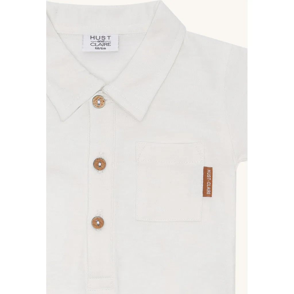 Hust & Claire Boye Slub bodyshirt elfenben økologisk