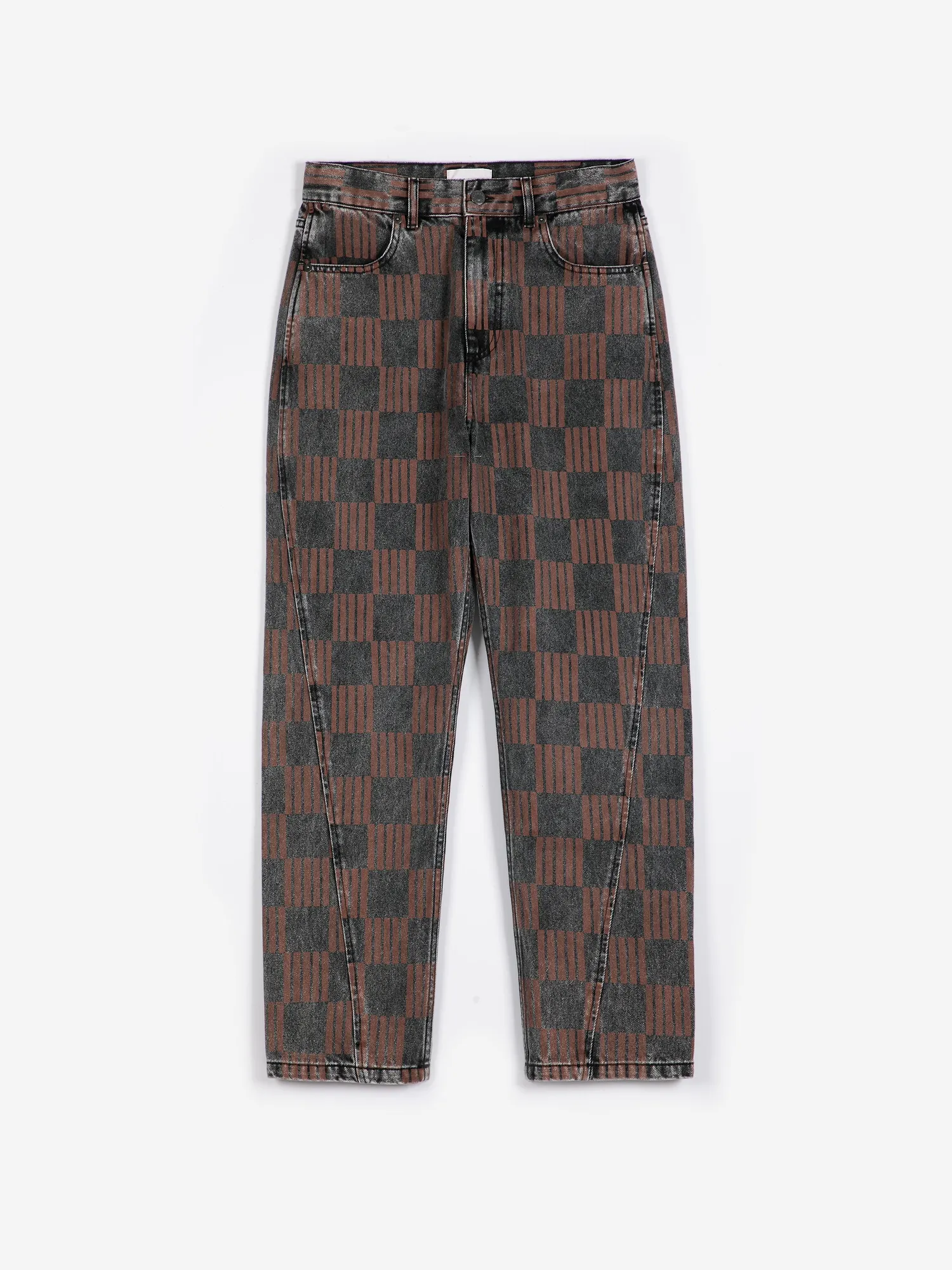 Bobo Choses Almost Moiré mom fit jeans M mørkegrå bomuld