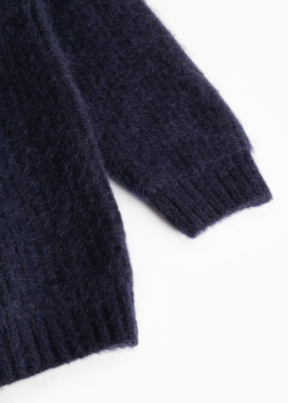 MarMar Tavon W strikcardigan Darkness Melange mohair